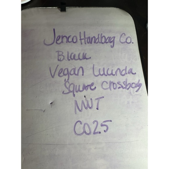 Jenco Handbag Co Lucinda Square Crossbody Bag Black Vegan PETA Approved - Picture 4 of 4